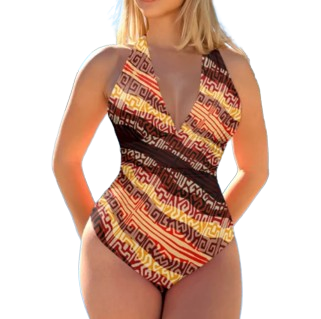 african Sexy  wax Bikini Tie Up One Piece Beach Swimming Suits Ladies Beachwear